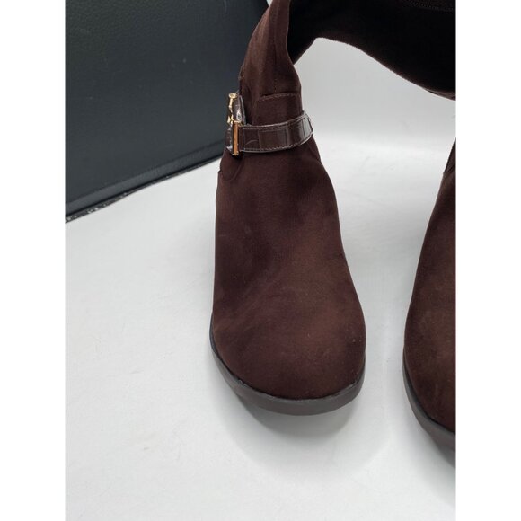 Karen Scott Women's Chocolate Micro Stanell Buckled Boots Size 5-12 Defected - Picture 4 of 5